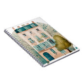 Rosa Duplex Aquarellbäume Notizblock (Rechte Seite)