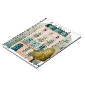 Rosa Duplex Aquarellbäume Notizblock (Linke Seite)