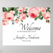 Rosa Dusche mit Blushing Poster (Vorne)