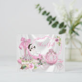 Rosa Dusche Princess Baby Dusche Einladung (Stehend Vorderseite)