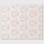 Rosa Duschen-Geburtstags-Party Geschenkpapier (Flach)