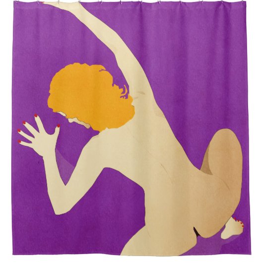 Rosa Duschvorhang (Vorderseite)