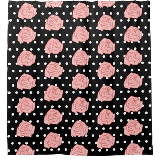 Rosa Duschvorhang (Vorderseite)