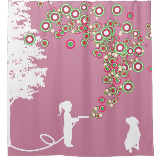 rosa Duschvorhang der banksy Art der (Vorderseite)