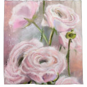 Rosa Duschvorhang - Malerei (Vorderseite)