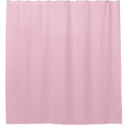 Rosa Duschvorhang mit einem dezenten Diamantmuster (Vorderseite)