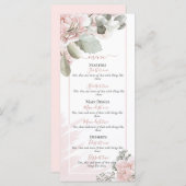 Rosa Dusty Rose Menükarte (Vorne/Hinten)