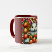 ROSA ~ EASTER BUNNY Eggs Blume ~ Tasse (Vorderseite Links)