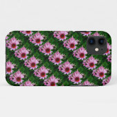 Rosa Echinacea-Blume auf grünem Gehäuse Case-Mate iPhone Hülle (Rückseite (Horizontal))