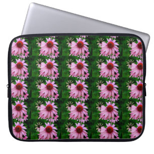 Rosa Echinacea-Blume Laptopschutzhülle