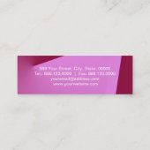Rosa Ecke Mini Visitenkarte (Rückseite)