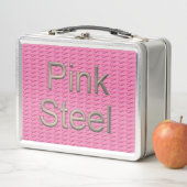 rosa Edelstahllunchbox Metall Brotdose (Beispiel)