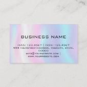 Rosa Edelstahlmetall Visitenkarte (Rückseite)