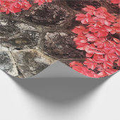 Rosa Efeu Blätter Herbststeinwand Geschenkpapier (Ecke)