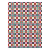 Rosa Eggpflanze Elfenbeinfarbenes Aquamarines Must Tischdecke (Vorderseite)