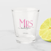 Rosa Ehefrau Bride Frau Wedding Jahrestag Schnapsglas (Vorderseite)