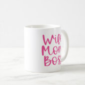 Rosa Ehefrau Mama Boss Tasse für Mama (VorderseiteRechts)