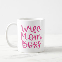 Rosa Ehefrau Mama Boss Tasse für Mama