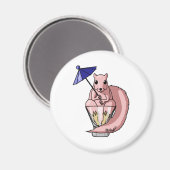 Rosa Eichel Magnet (Vorderseite/Rückseite)