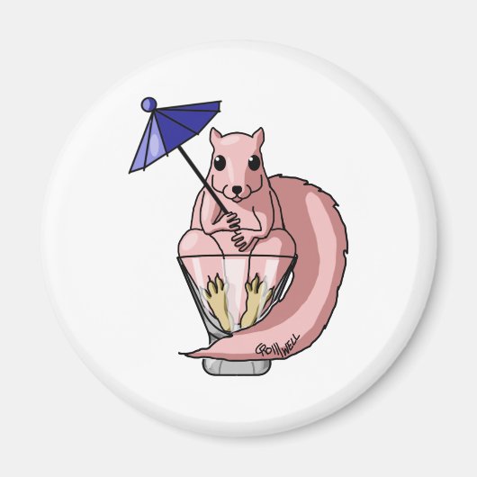 Rosa Eichel Magnet (Vorne)