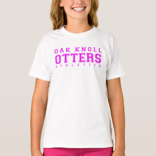 Rosa Eichen-Hügel-Leichtathletik T-Shirt