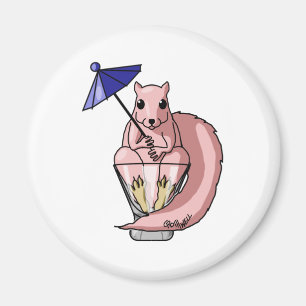 Rosa Eichhörnchen Magnet