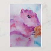Rosa Eichhörnchen Postkarte (Vorderseite)