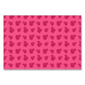 Rosa Eichhörnchenmuster Tischnummer (Rückseite)