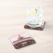 Rosa Eiffel-Turm, Paris-Korken-Untersetzer Getränkeuntersetzer (Rechte Seite)