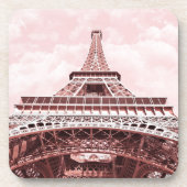 Rosa Eiffel-Turm, Paris-Korken-Untersetzer Getränkeuntersetzer (Vorderseite)