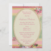 Rosa Eiffel-Turm und Leuchter-Brautparty Einladung (Rückseite)