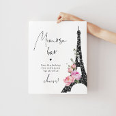 Rosa-Eiffelturm Bridal mimosa Bar Poster