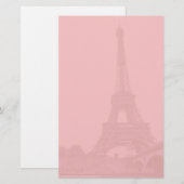 Rosa Eiffelturm-Briefpapier Briefpapier (Vorne/Hinten)