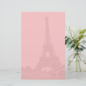 Rosa Eiffelturm-Briefpapier Briefpapier (Stehend Vorderseite)