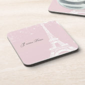 Rosa Eiffelturm Cork Untersetzer (Linke Seite)