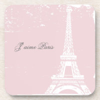 Rosa Eiffelturm Cork Untersetzer