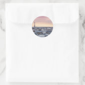 Rosa Eiffelturm Foto Sticker (Tasche)