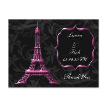 Rosa Eiffelturm Französisch Vielen Dank