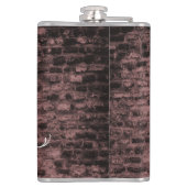 Rosa Eiffelturm Grunge Flasche Flachmann (Rückseite)