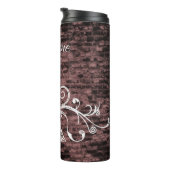 Rosa Eiffelturm Grunge Thermal Tumbler Thermosbecher (Nach rechts gedreht)