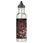 Rosa Eiffelturm Grunge Wasserflasche Edelstahlflasche (Links)