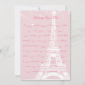 Rosa Eiffelturm Hochzeitsvows Libs Game (Vorderseite)