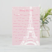 Rosa Eiffelturm Hochzeitsvows Libs Game (Stehend Vorderseite)