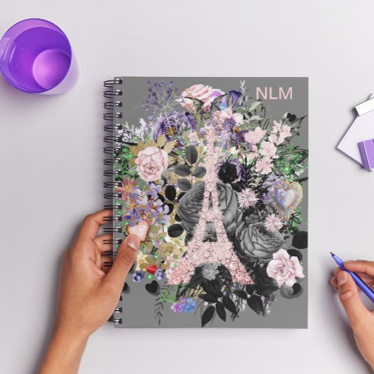 Rosa Eiffelturm Notizblock