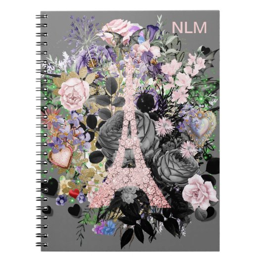 Rosa Eiffelturm Notizblock (Vorderseite)