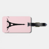 Rosa Eiffelturm Paris Gepäckanhänger (Rückseite horizontal)