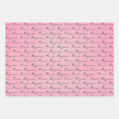 Rosa Eiffelturm Paris Geschenkpapier Set (Vorderseite 3)