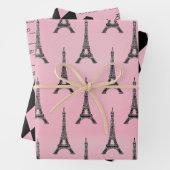 Rosa Eiffelturm Paris Geschenkpapier Set (Beispiel)