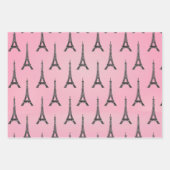 Rosa Eiffelturm Paris Geschenkpapier Set (Vorderseite)