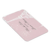Rosa Eiffelturm Save the Date Hochzeitsmagnete Magnet (Rechte Seite)